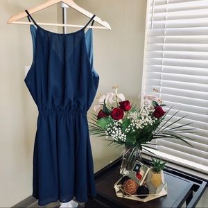 Fit and flare chiffon dress